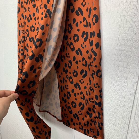 MUSIER PARIS Simone Leopard Wrap Dress MEDIUM NWT - Picture 8 of 8